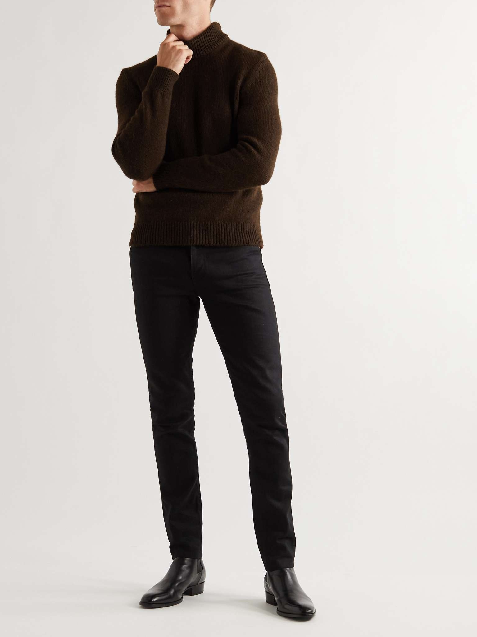 Cashmere and Wool-Blend Mock-Neck Sweater - 2