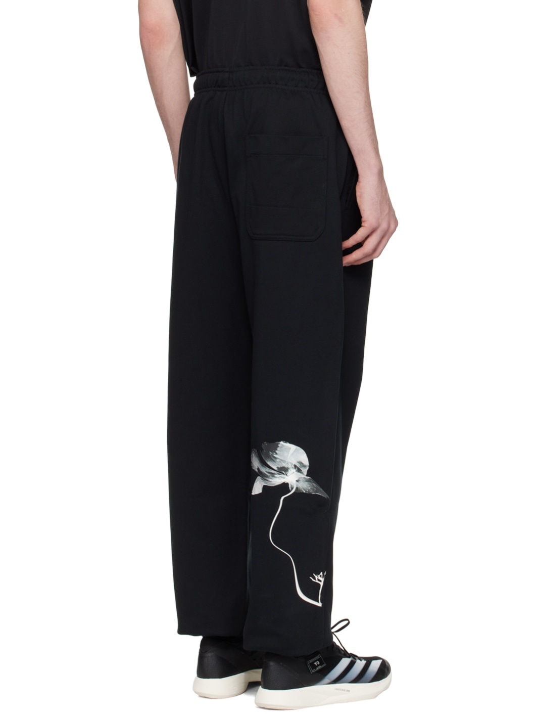 Black Graphic Sweatpants - 3
