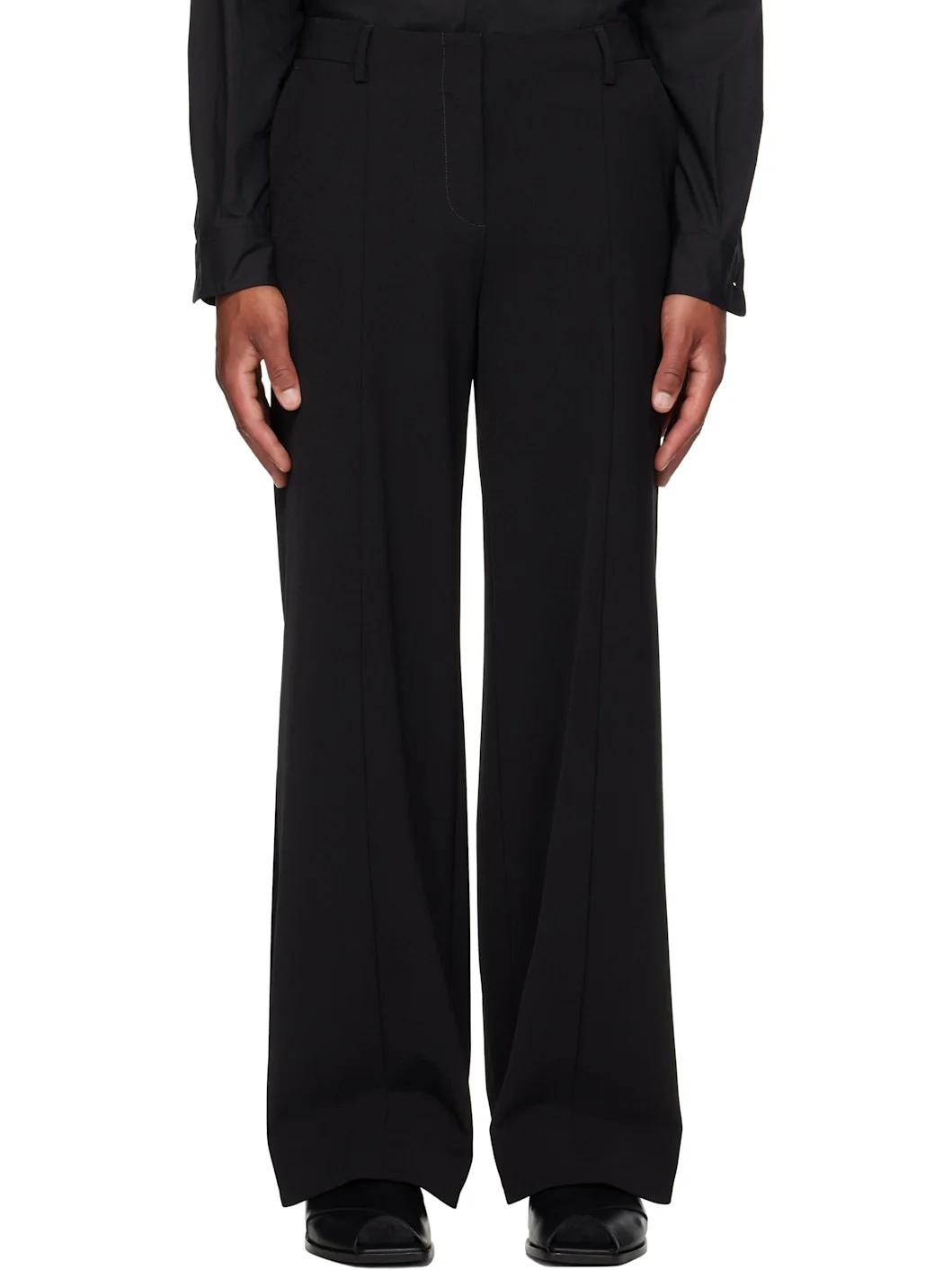 Black 'The Stirrup' Trousers - 1
