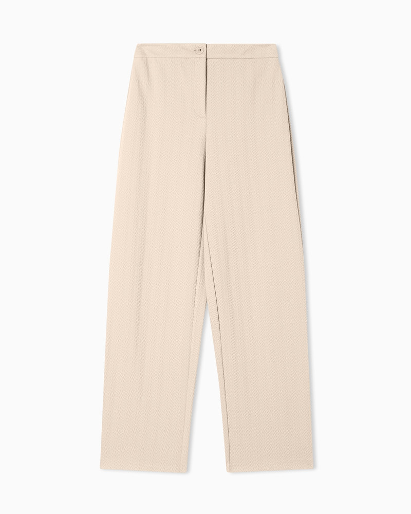 CHEVRON-MOTIF STRETCH-JERSEY TROUSERS 1