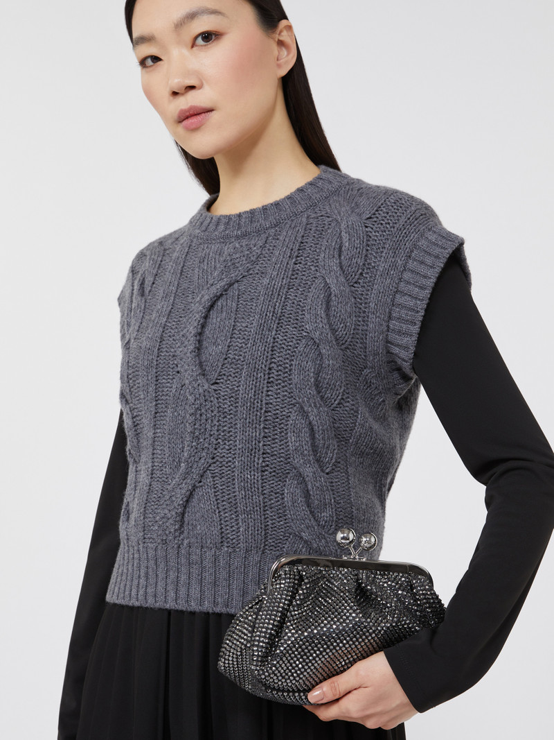 EMY Small Pasticcino Bag in satin with rhinestones 7