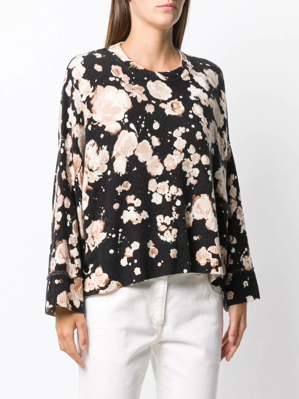 floral long-sleeve jumper - 3