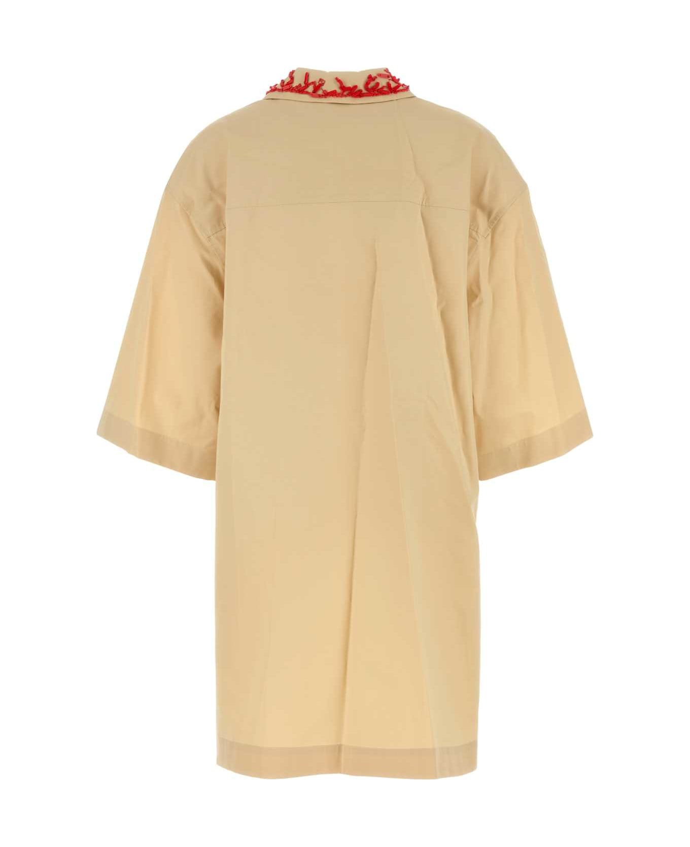 Pastel Yellow Poplin Dress - 2