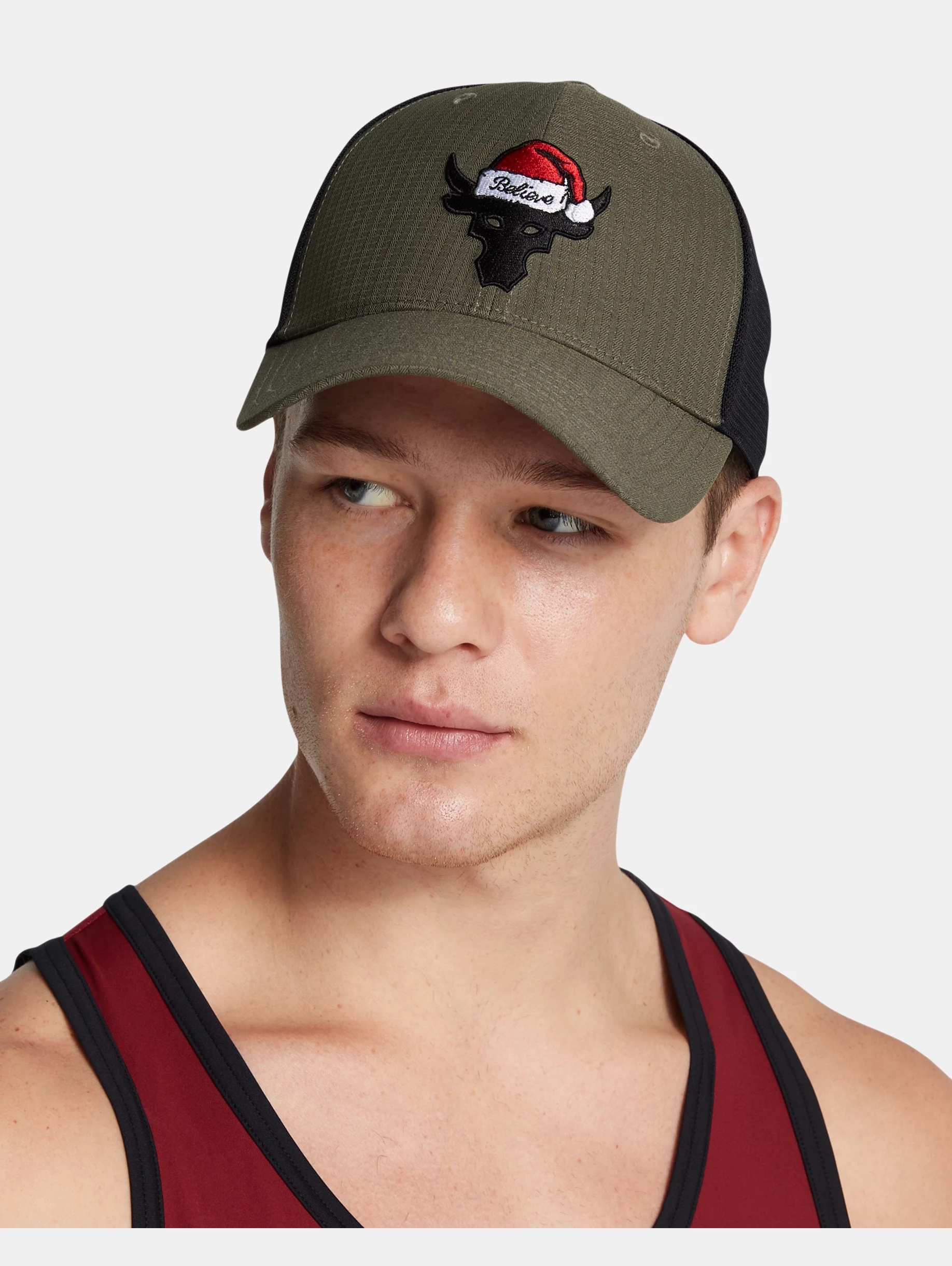 Men's Project Rock Red One Trucker Hat - 3