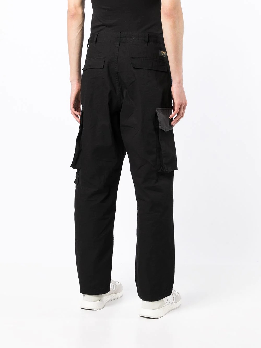 logo-embroidered cargo trousers - 4