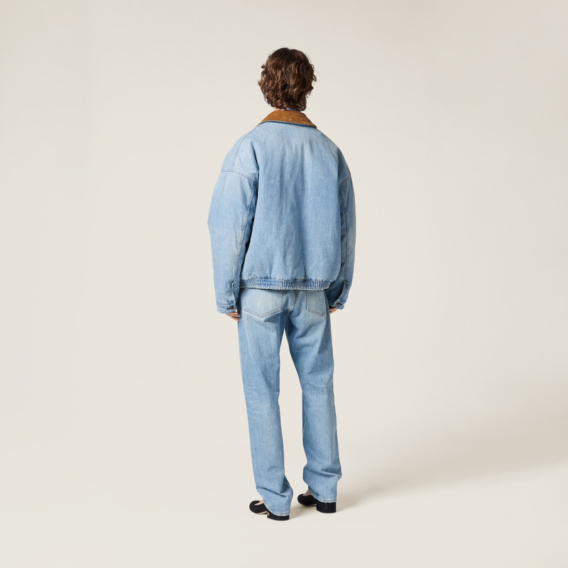 Denim jacket with velvet collar 3