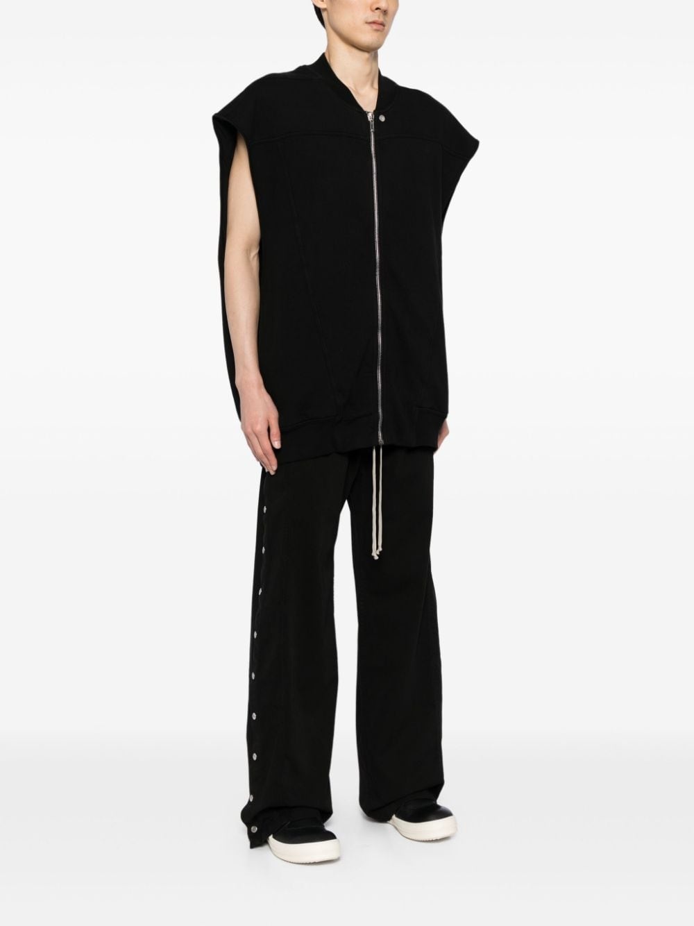 sleeveless zip-up cotton jacket - 3