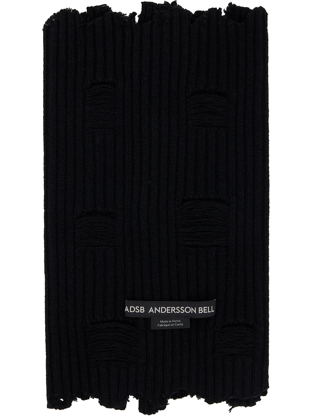 Black Roghen Wool Tube Scarf - 2