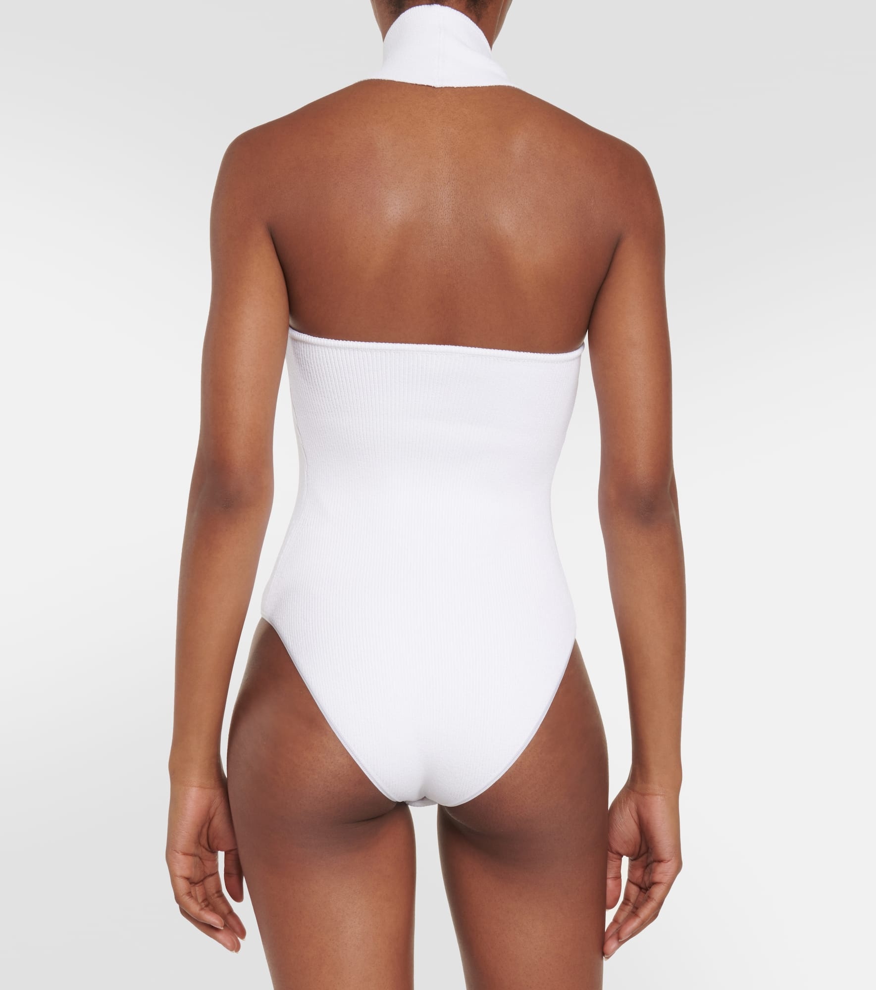 Ribbed-knit halterneck bodysuit - 4
