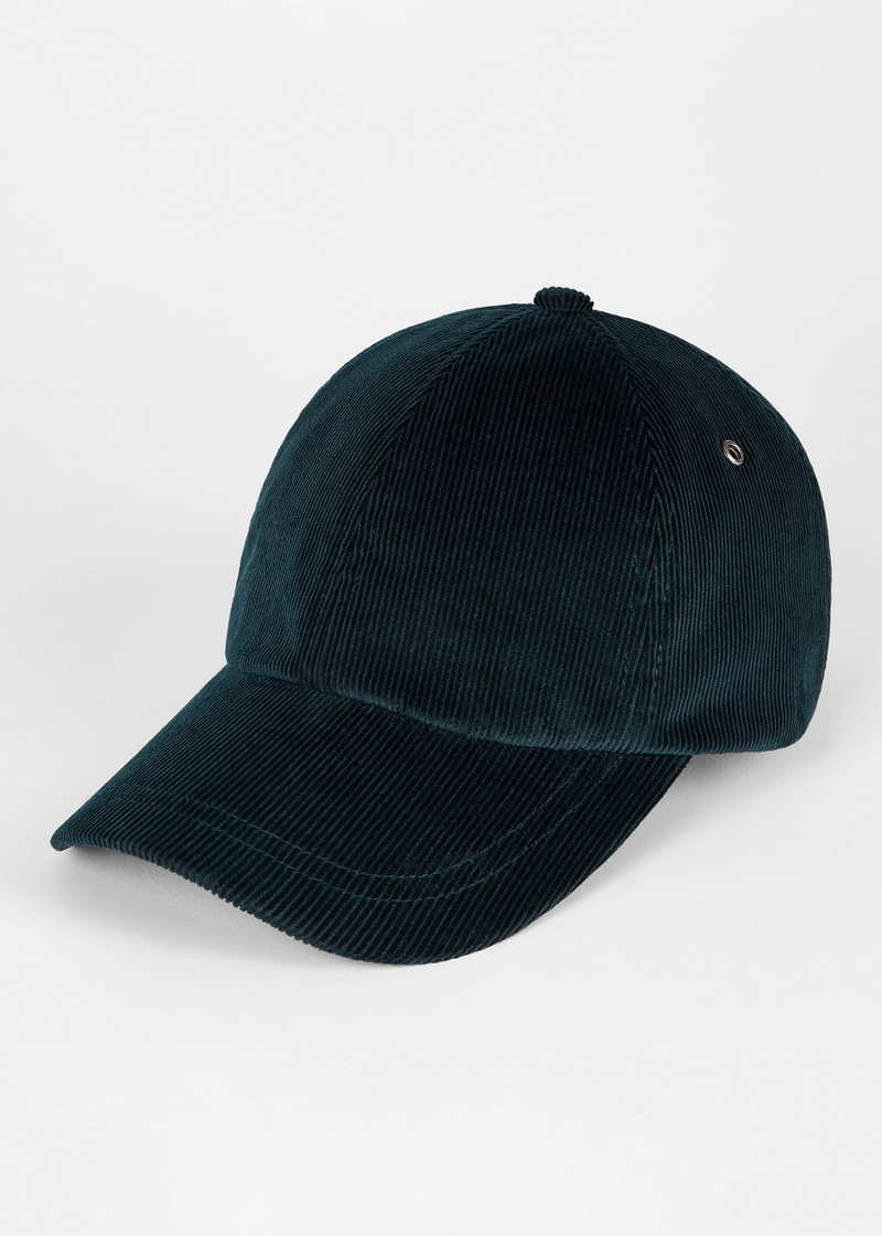 Paul Smith Dark Blue Corduroy Baseball Cap outlook