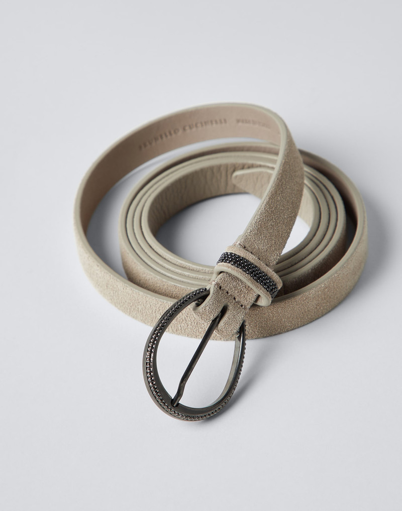 Brunello Cucinelli Suede belt with monili outlook