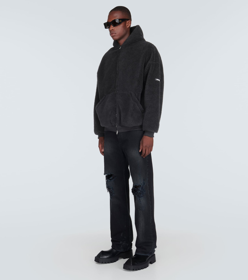 BALENCIAGA Oversized fleece hoodie outlook