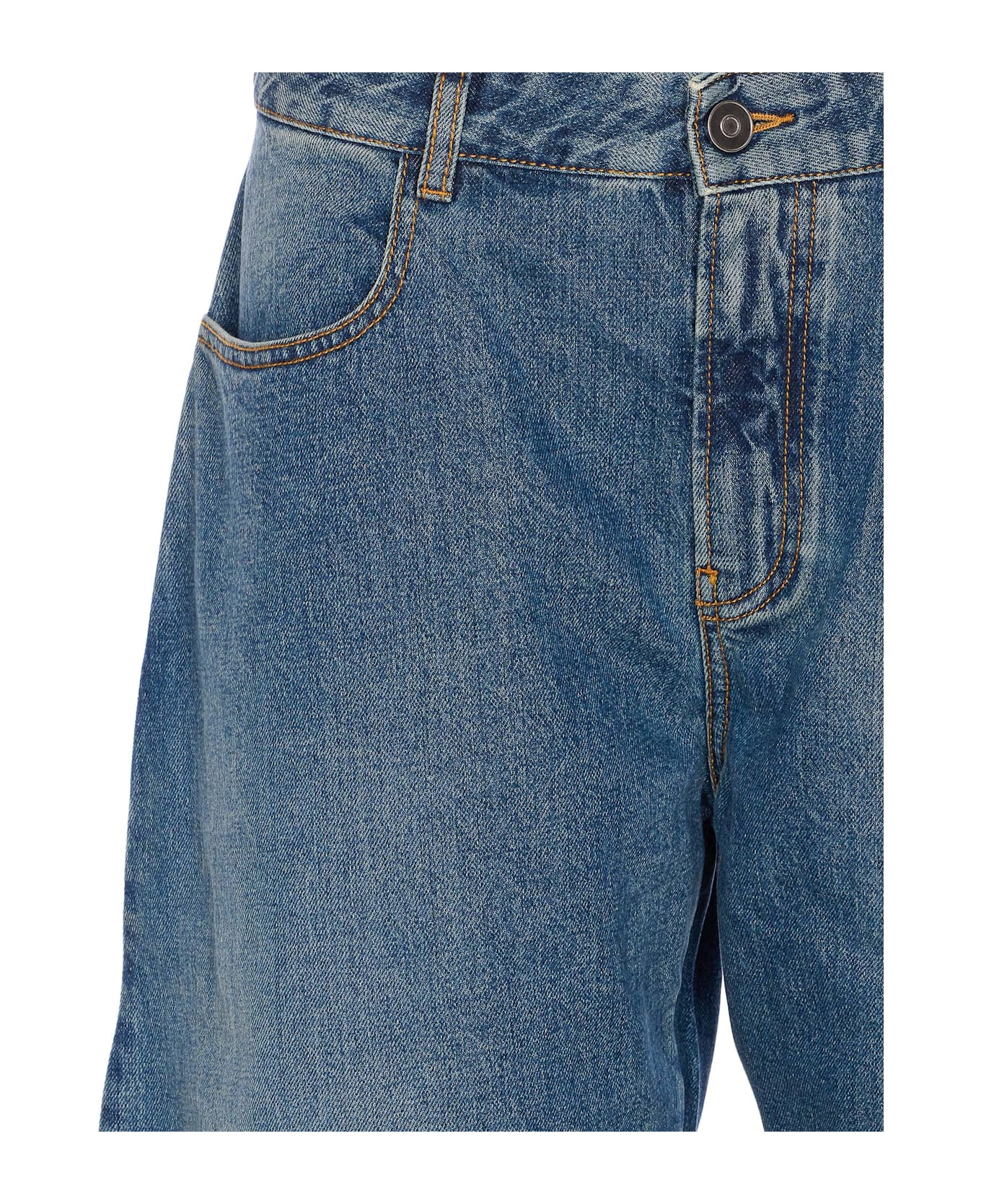 Round Low-waist Jeans - 4