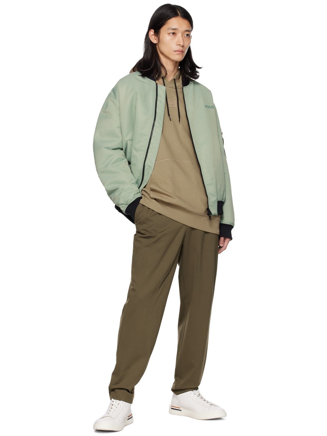 Khaki Elasticized Trousers - 4