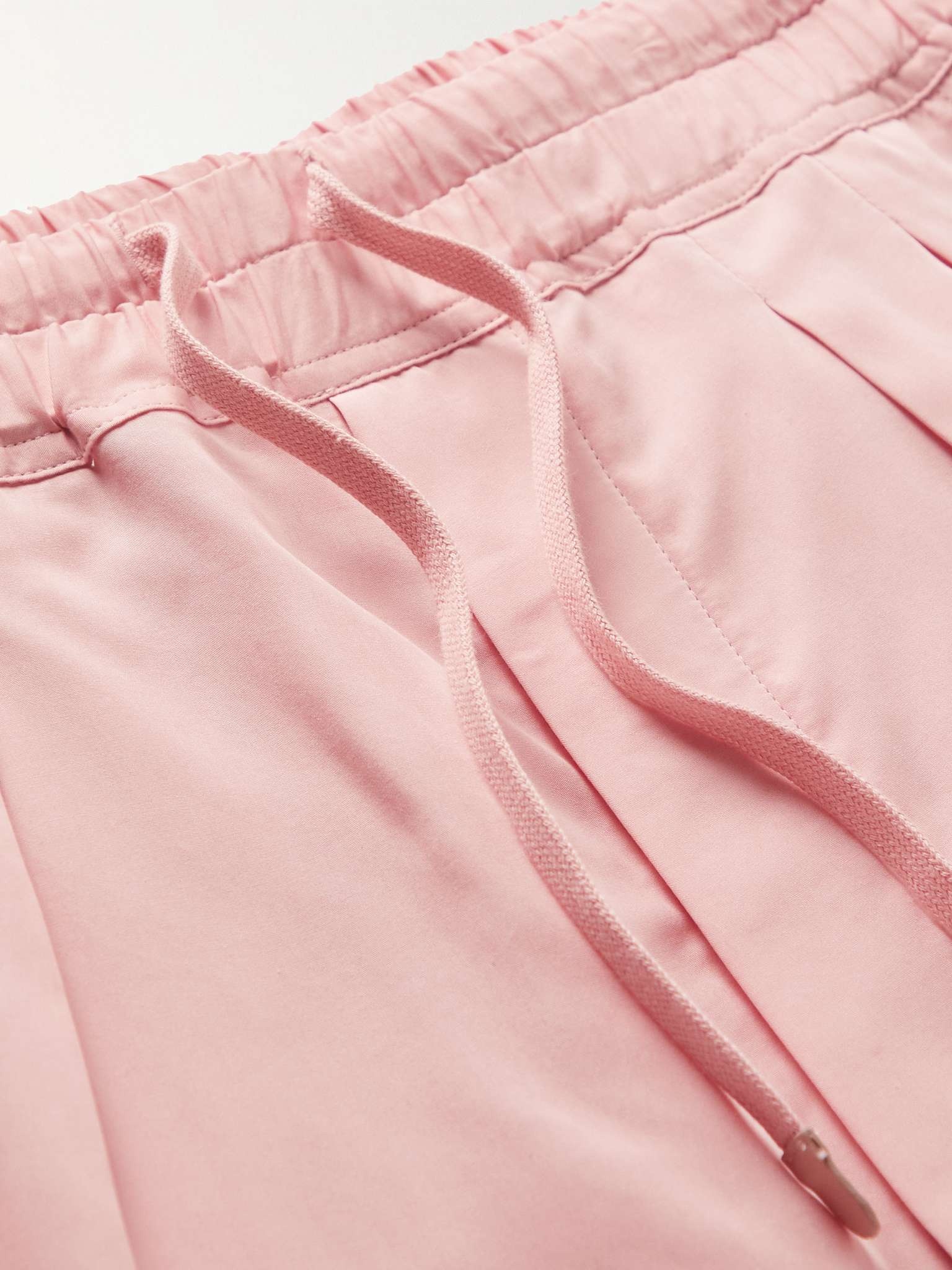 Straight-Leg Pleated Lyocell Drawstring Shorts - 3