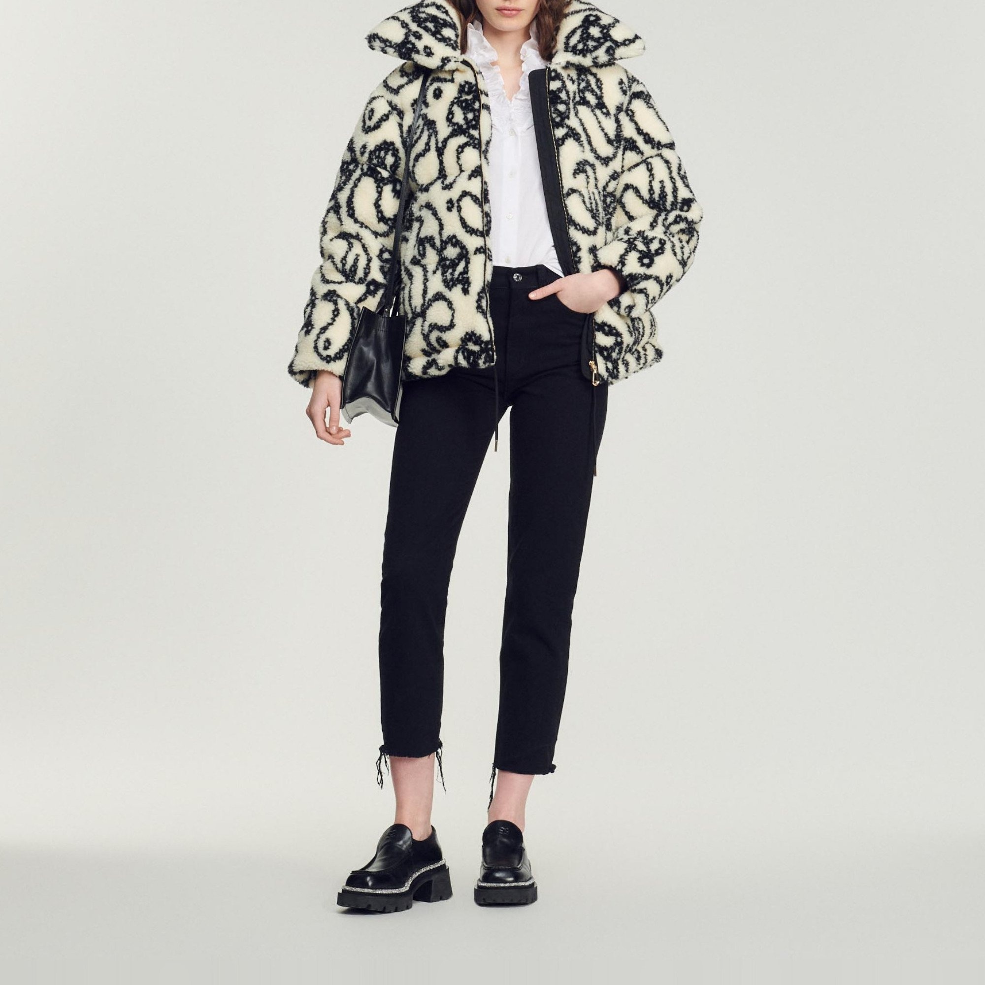 Oversized padded faux fur jacket - 5