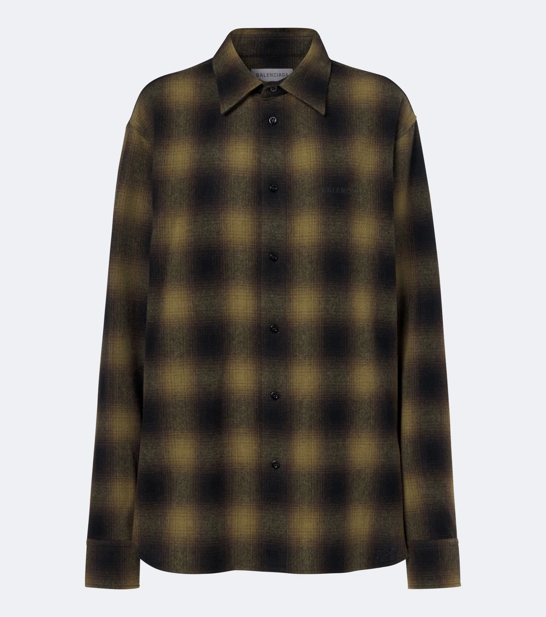 Checked wool-blend flannel overshirt - 1