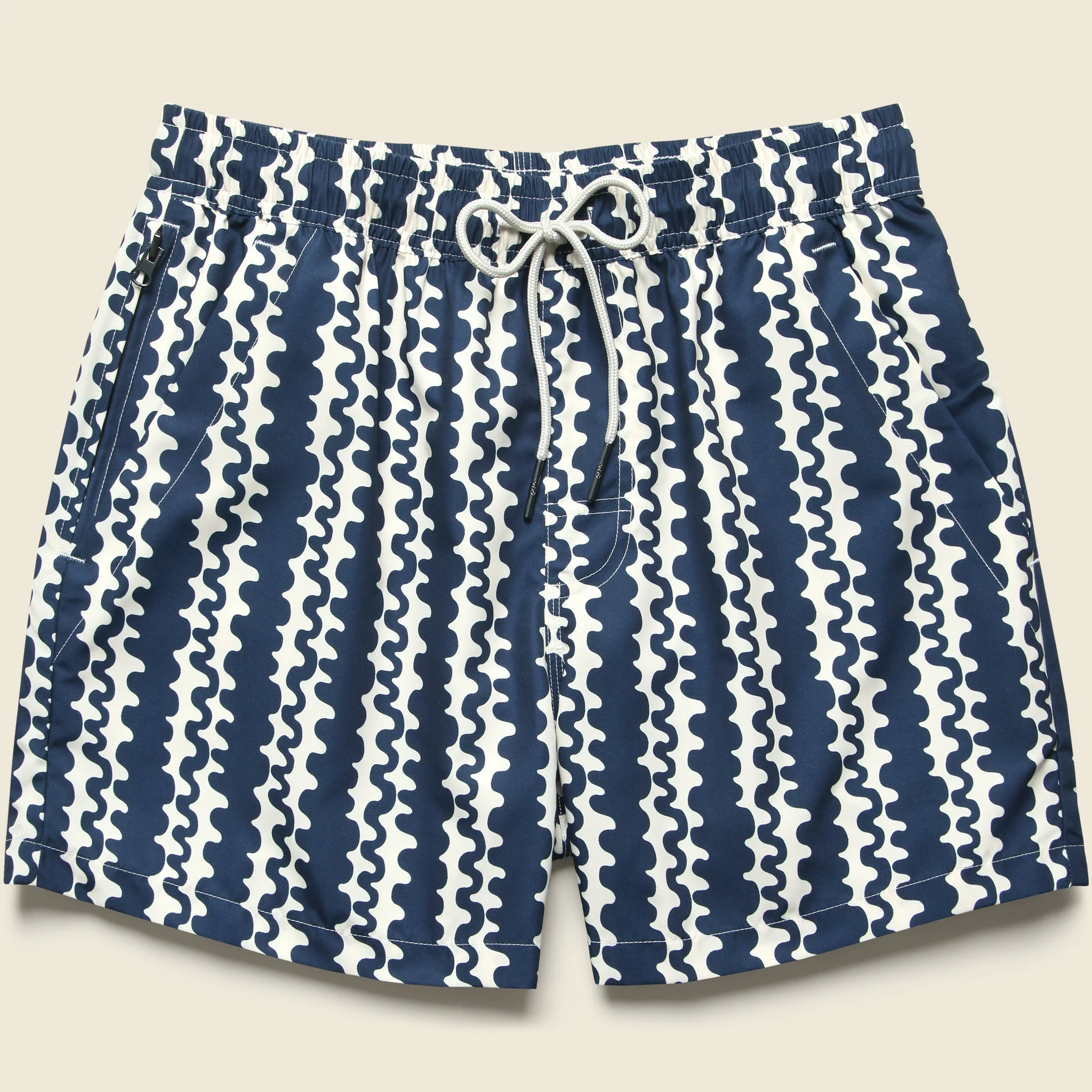 5" Swim Trunks - Blue Scribble - 1