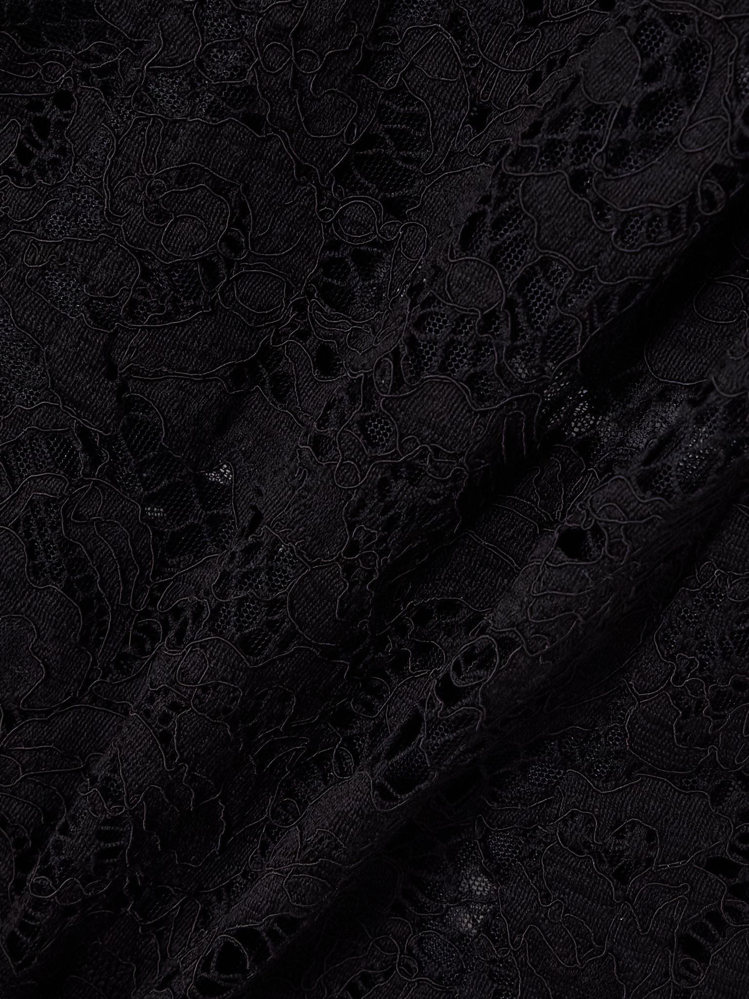Cotton-blend lace bustier mini dress Black - 5
