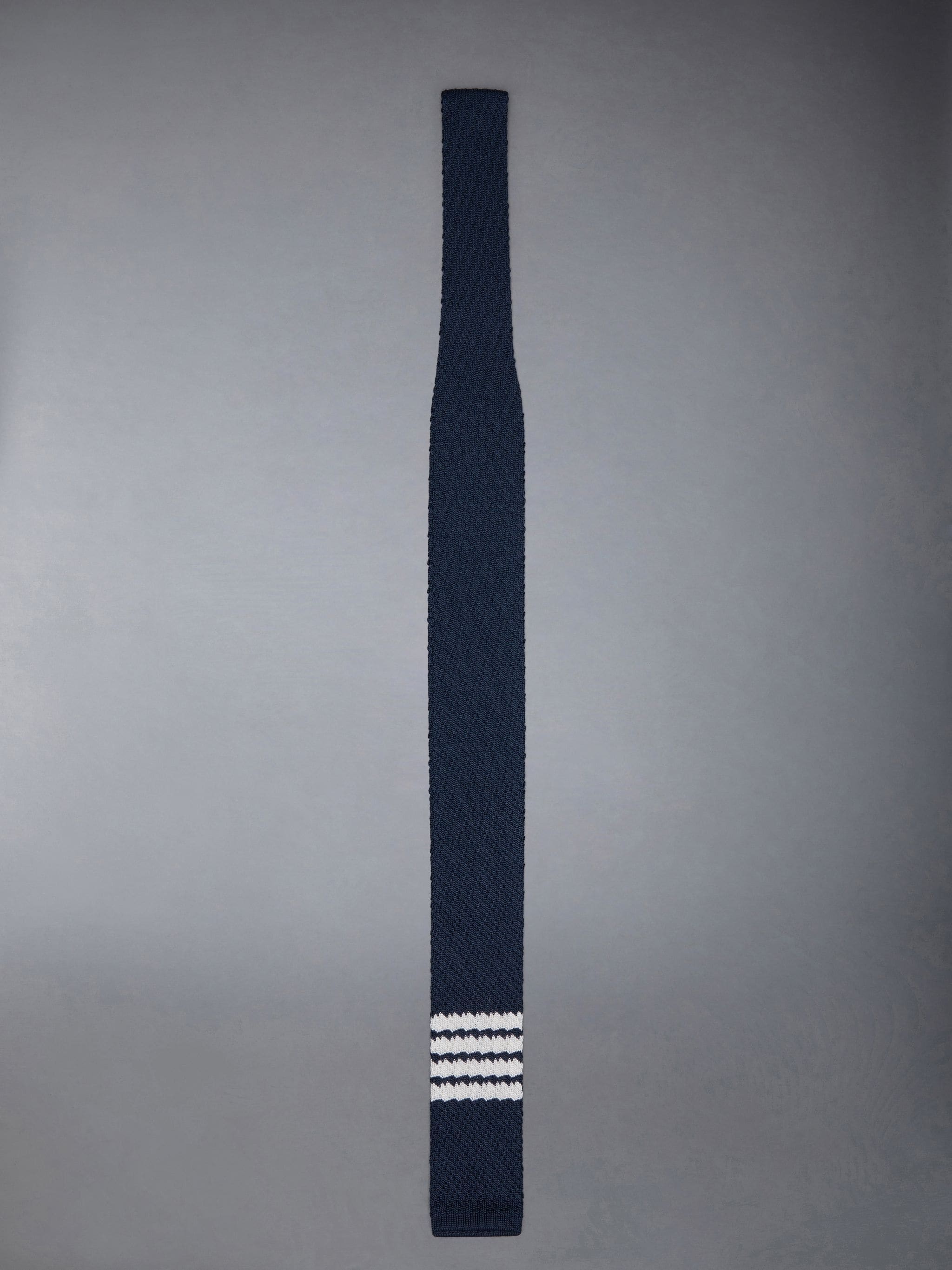 Silk Twill Stitch 4-Bar Tie Scarf - 1