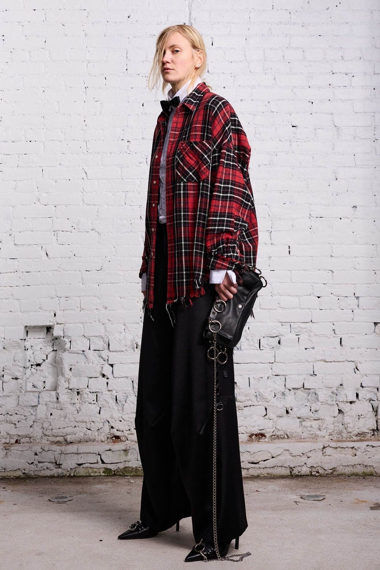 RELAXED WORKSHIRT - RED AND BLACK - 3