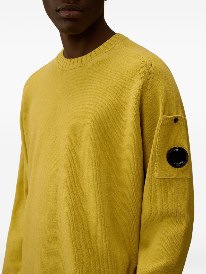 crewneck lens-detail cotton sweater 5