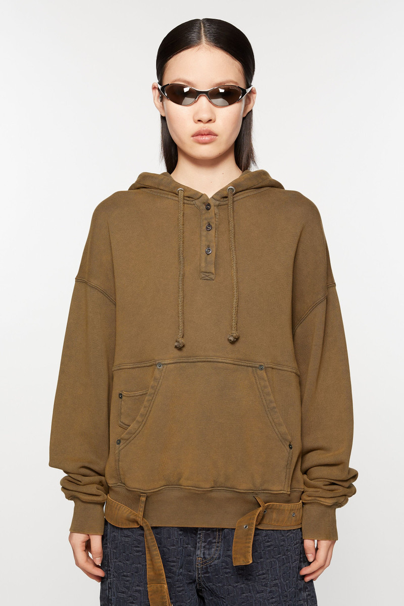Acne Studios Hoodie blurred logo - Mud Brown outlook