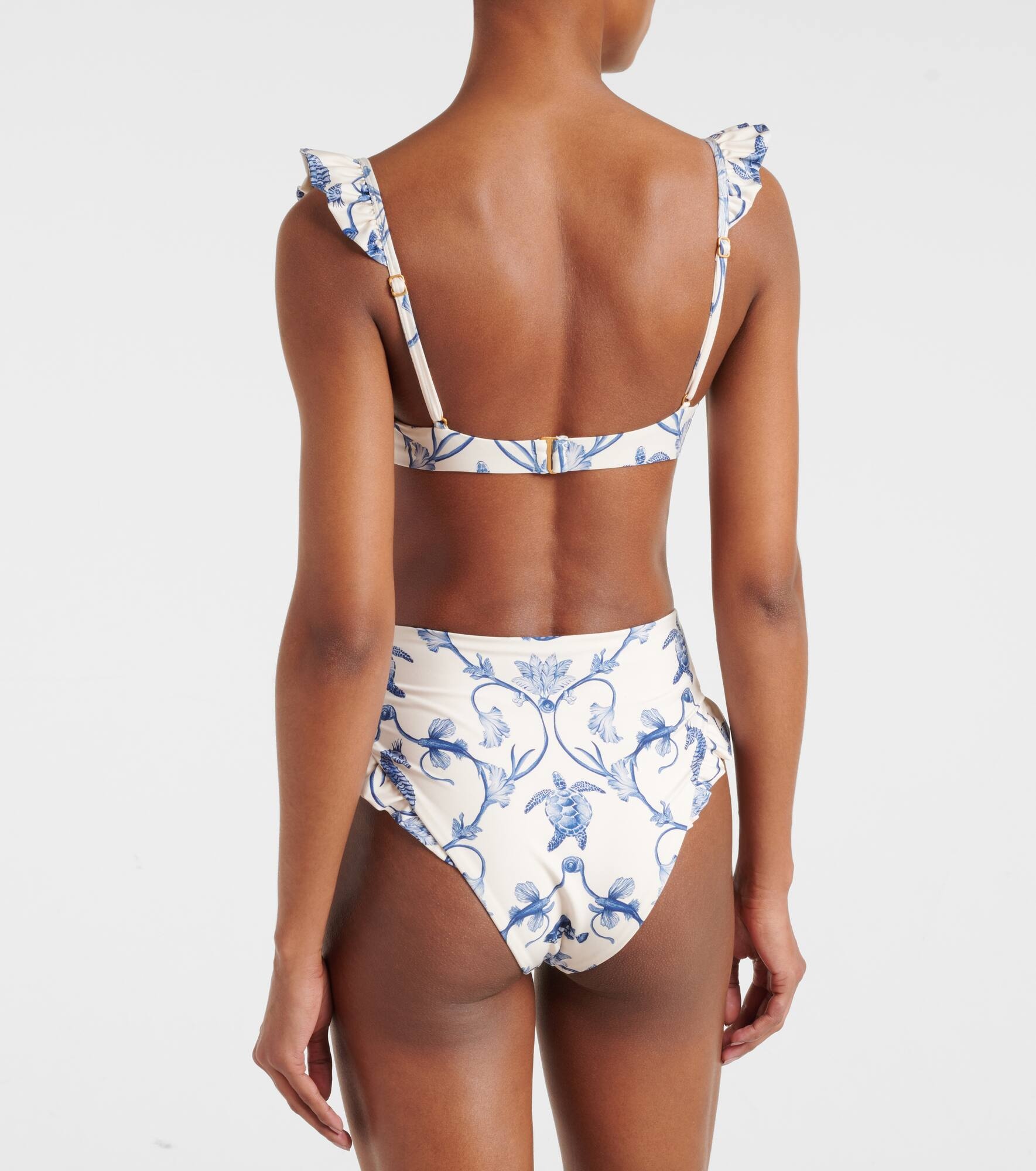 Jengibre printed ruffled bikini bottoms - 3