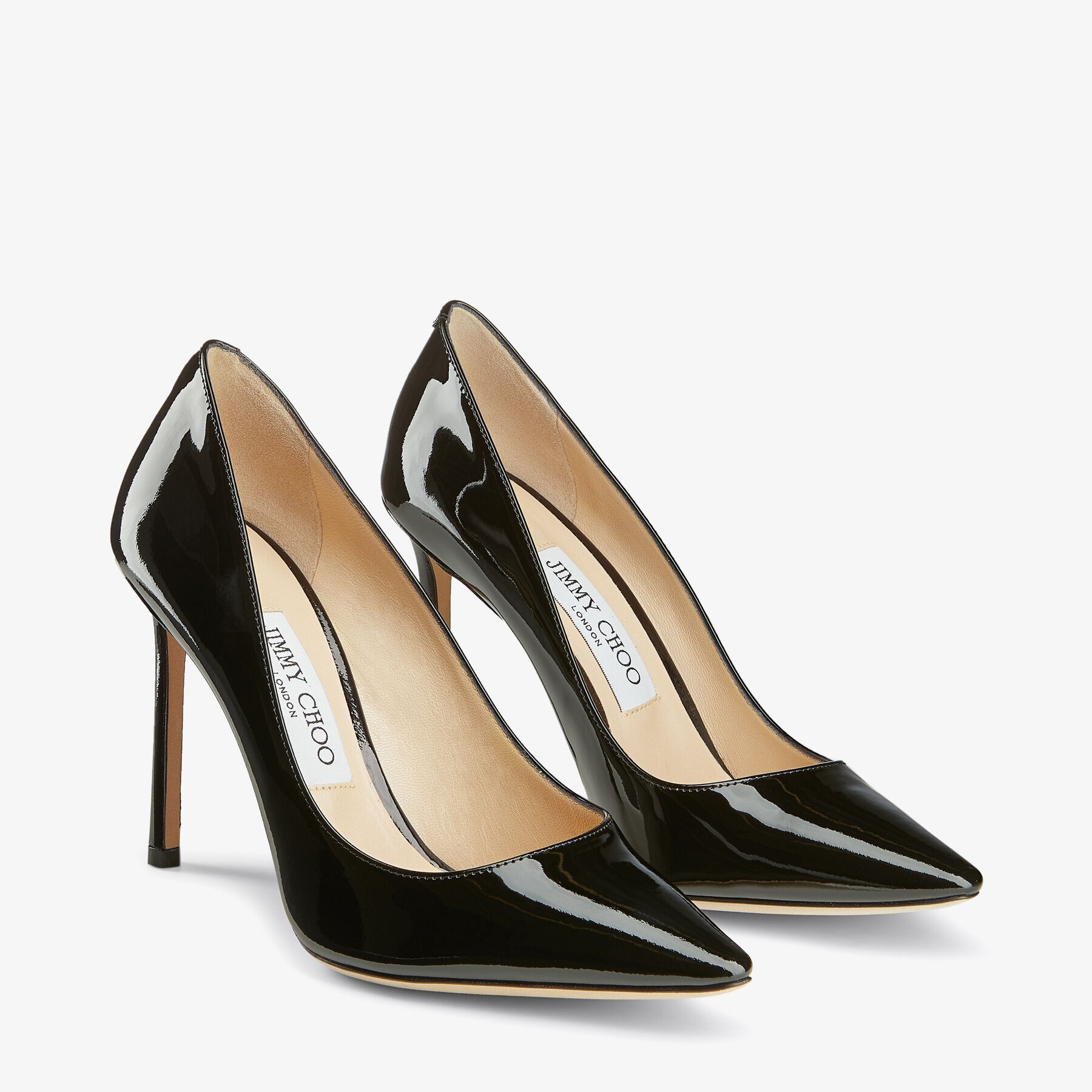 Romy 100
Black Patent Leather Pointy Toe Pumps - 3
