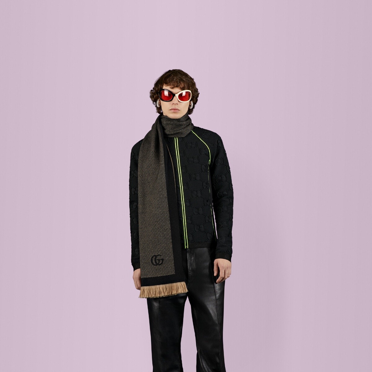Double G cashmere scarf 3