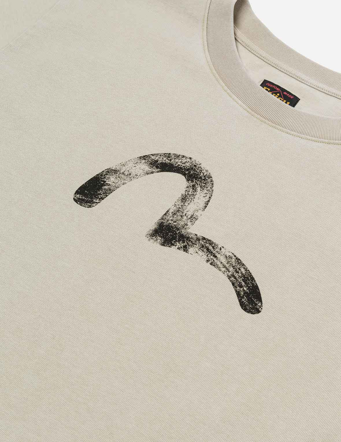 Hand-Drawn Seagull Print Relax Fit T-Shirt - 4