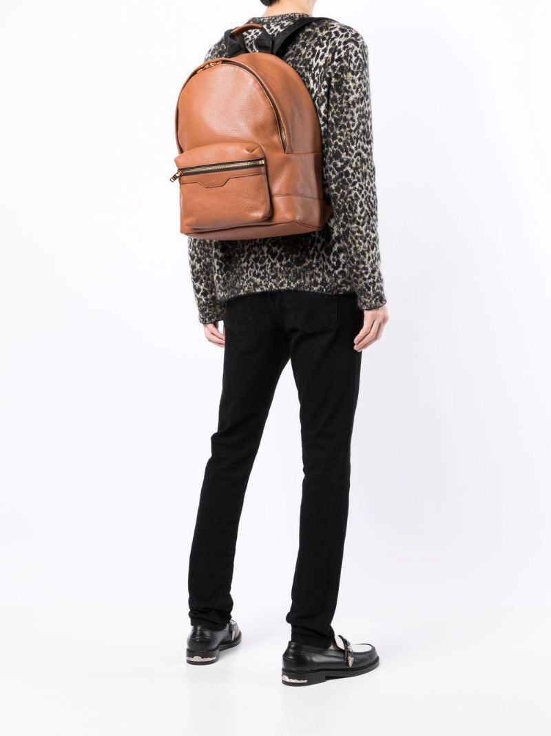 AMIRI pebbled-effect zip-around backpack outlook