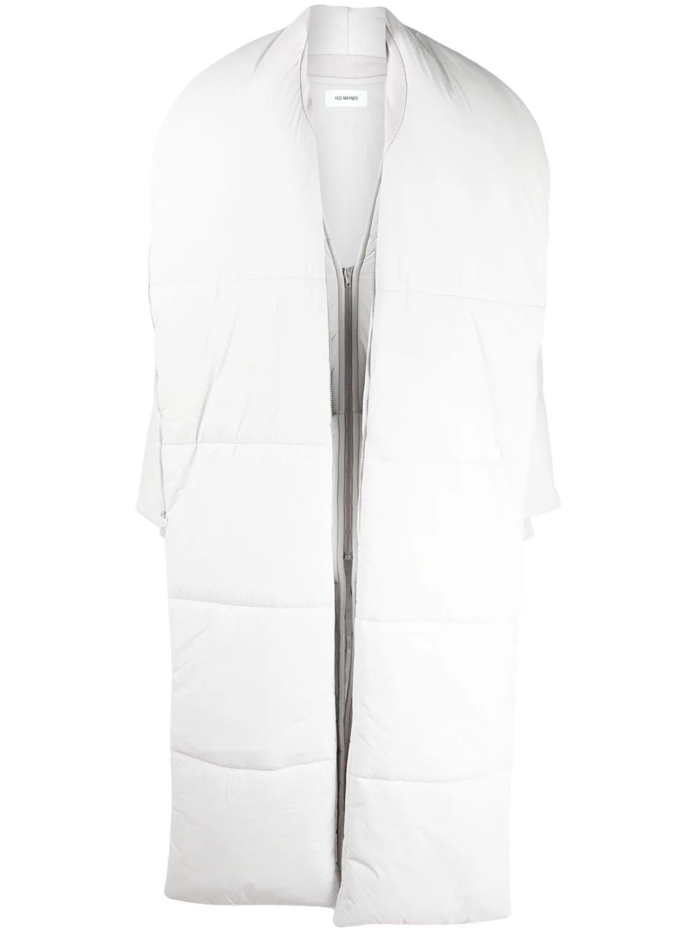 wool long padded coat - 1