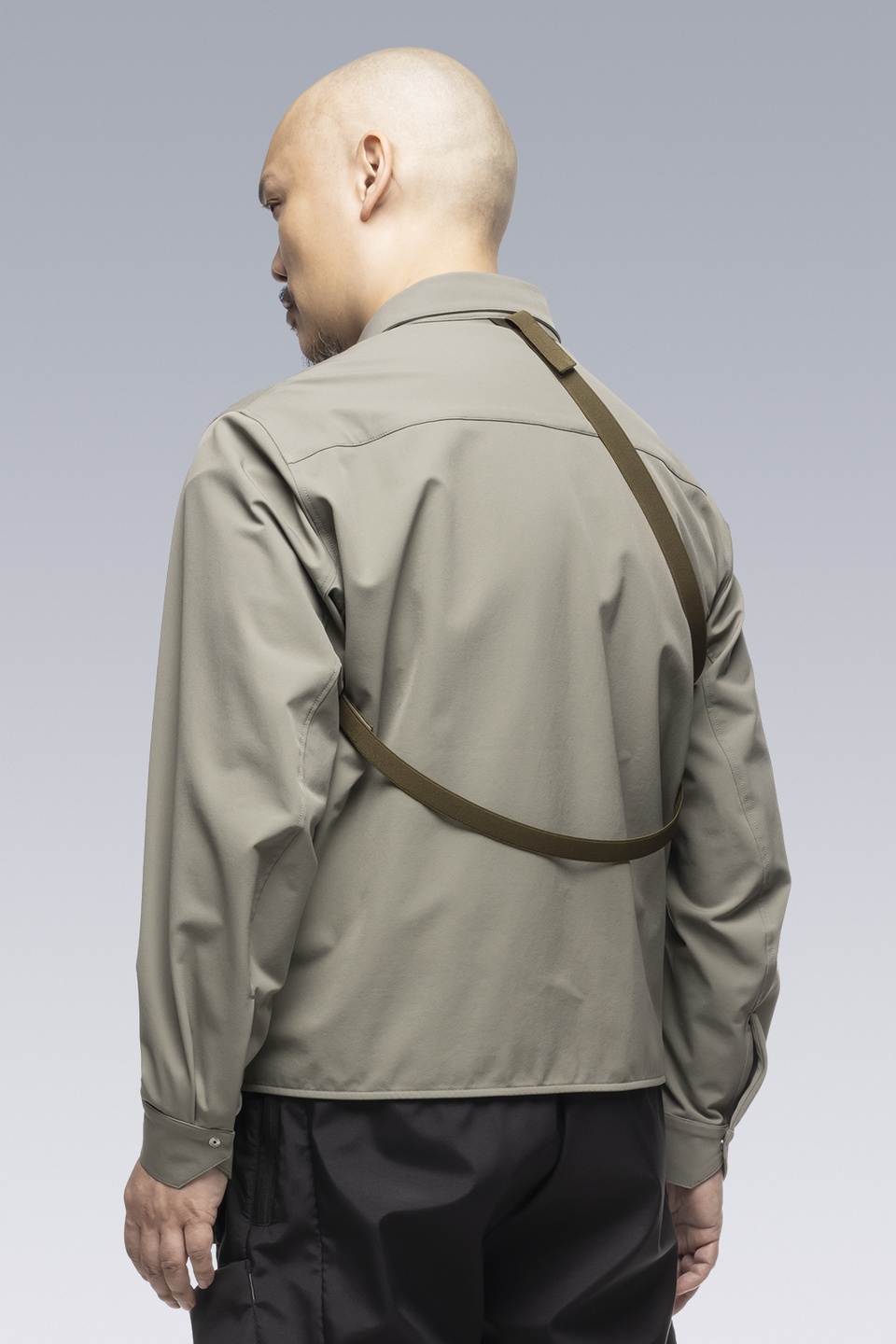LA10-DS schoeller® Dryskin™  Press Button Shirt Jacket Alpha Green - 5