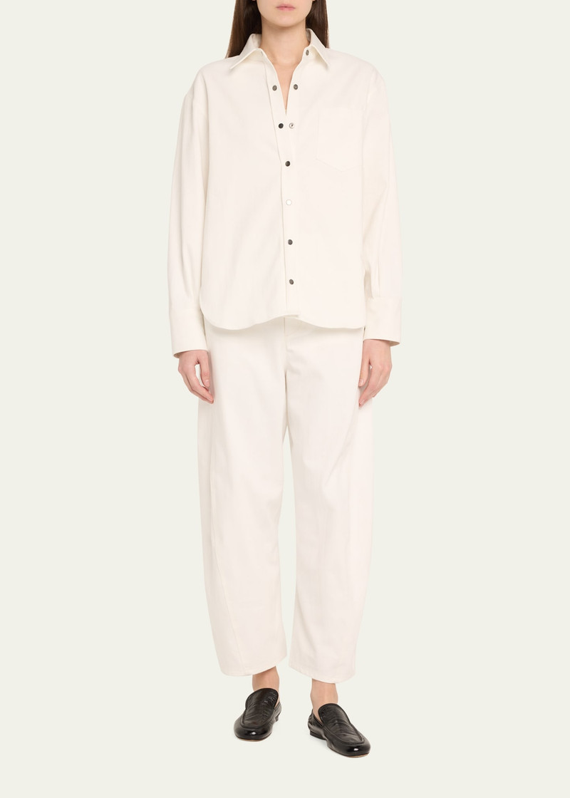 MARIA McMANUS Mid-Rise Barrel-Leg Crop Jeans outlook