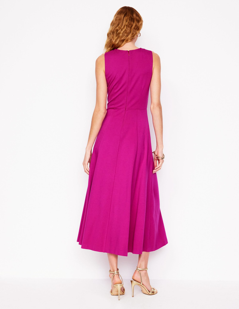 Cross Front Ponte Dress-Fuchsia 4