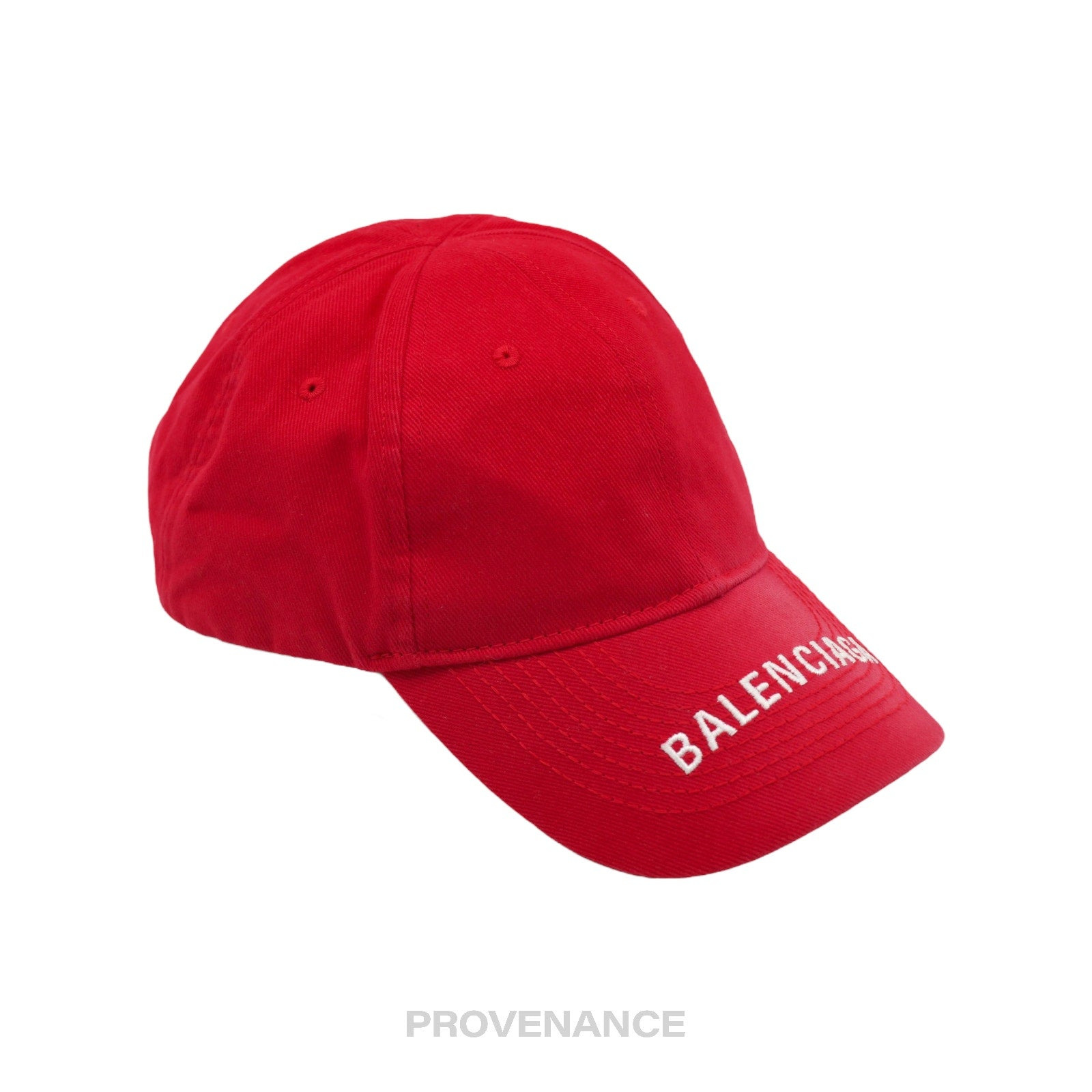 Balenciaga Embroidered Logo Cap - Red - 4