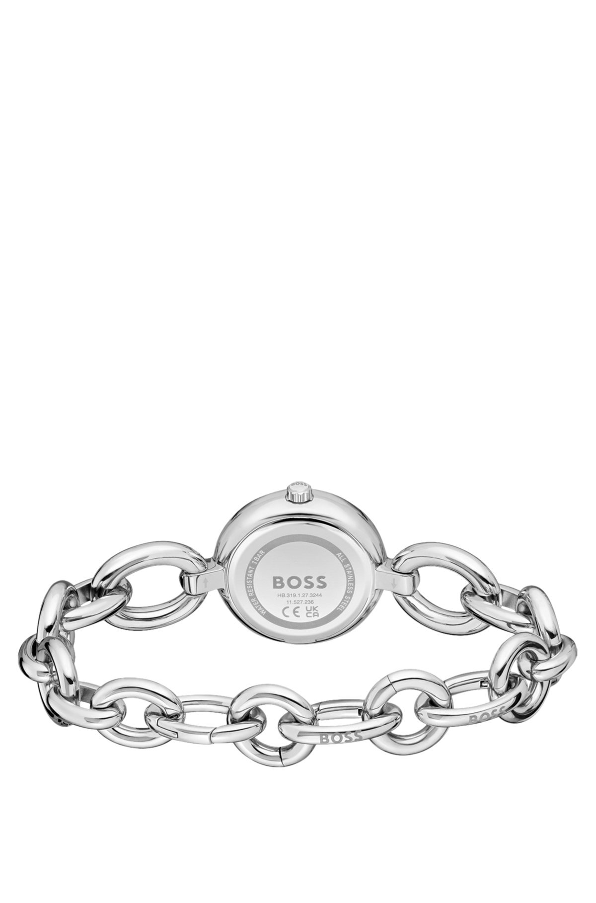 SILVER-TONE WATCH WITH RING BRACELET - 3