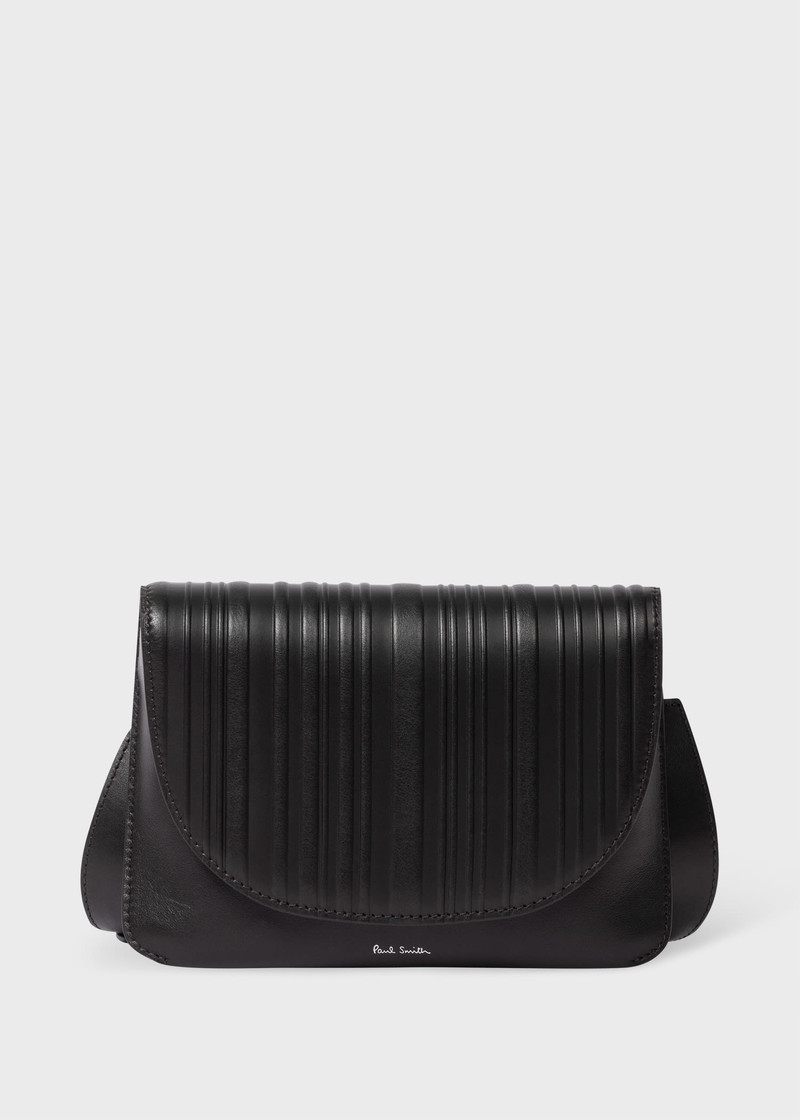 Dark Brown 'Shadow Stripe' Cross Body Bag 3