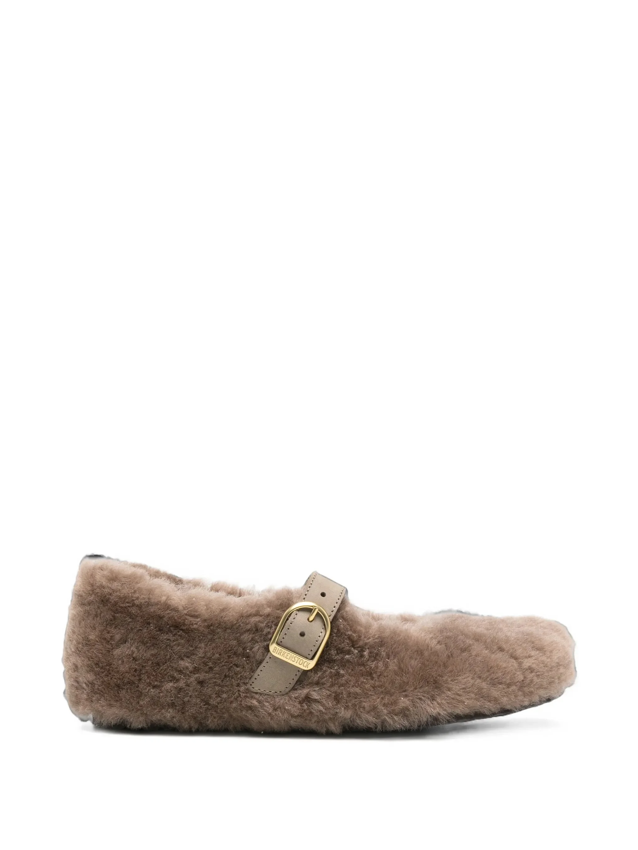 Birkenstock Santa Clarita Shearling-trim Buckle-strap Ballet Flats - 1