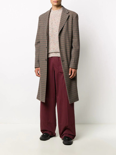 Acne Studios houndstooth single-breasted coat outlook