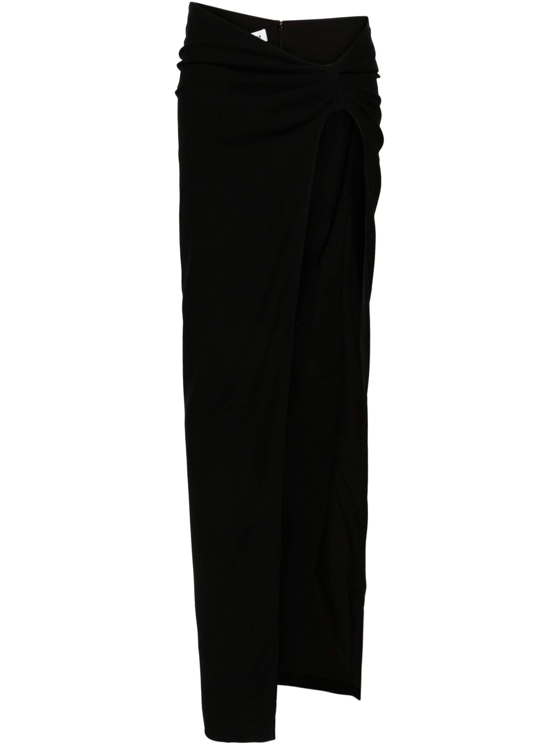 Black Asymmetric Maxi Skirt - 1