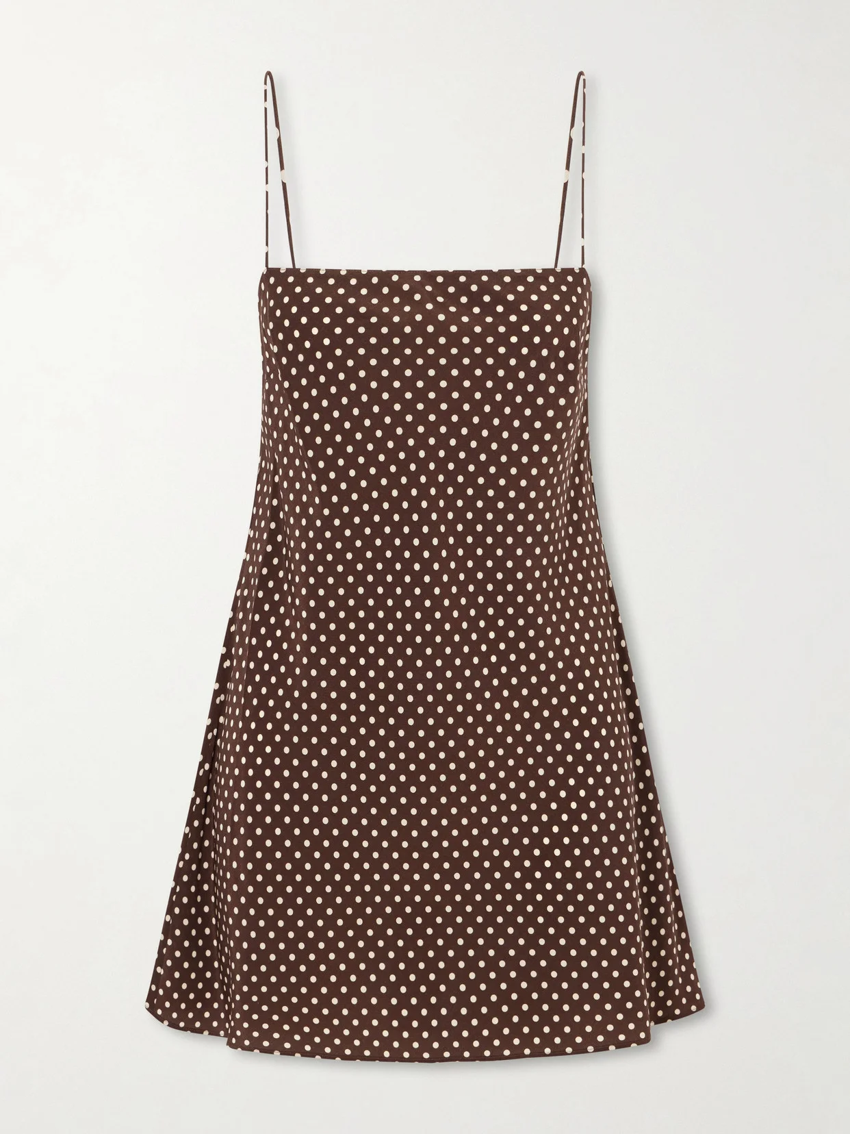 Polka-dot Silk-crepe De Chine Mini Dress - 1