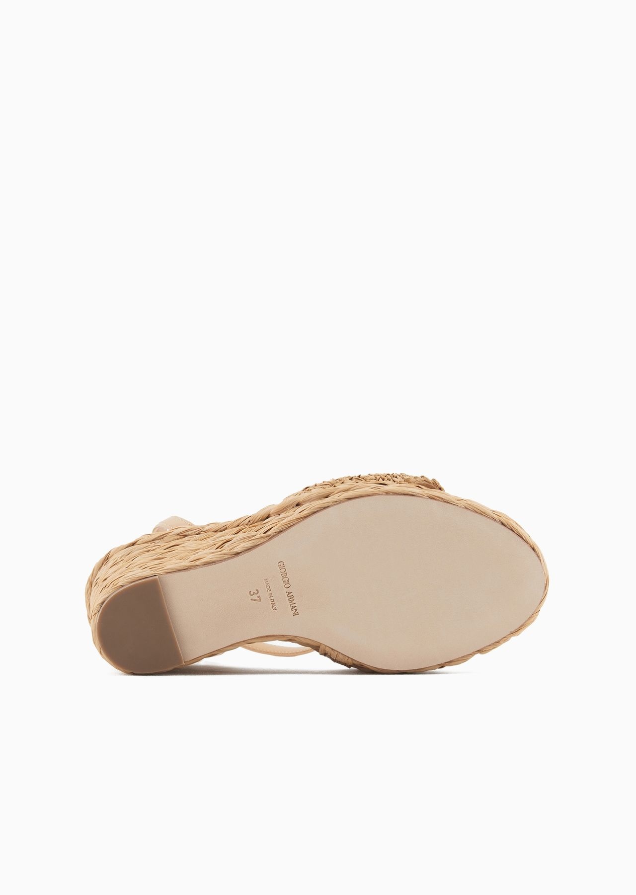 Sandals with a rope wedge with a braided motif - 6