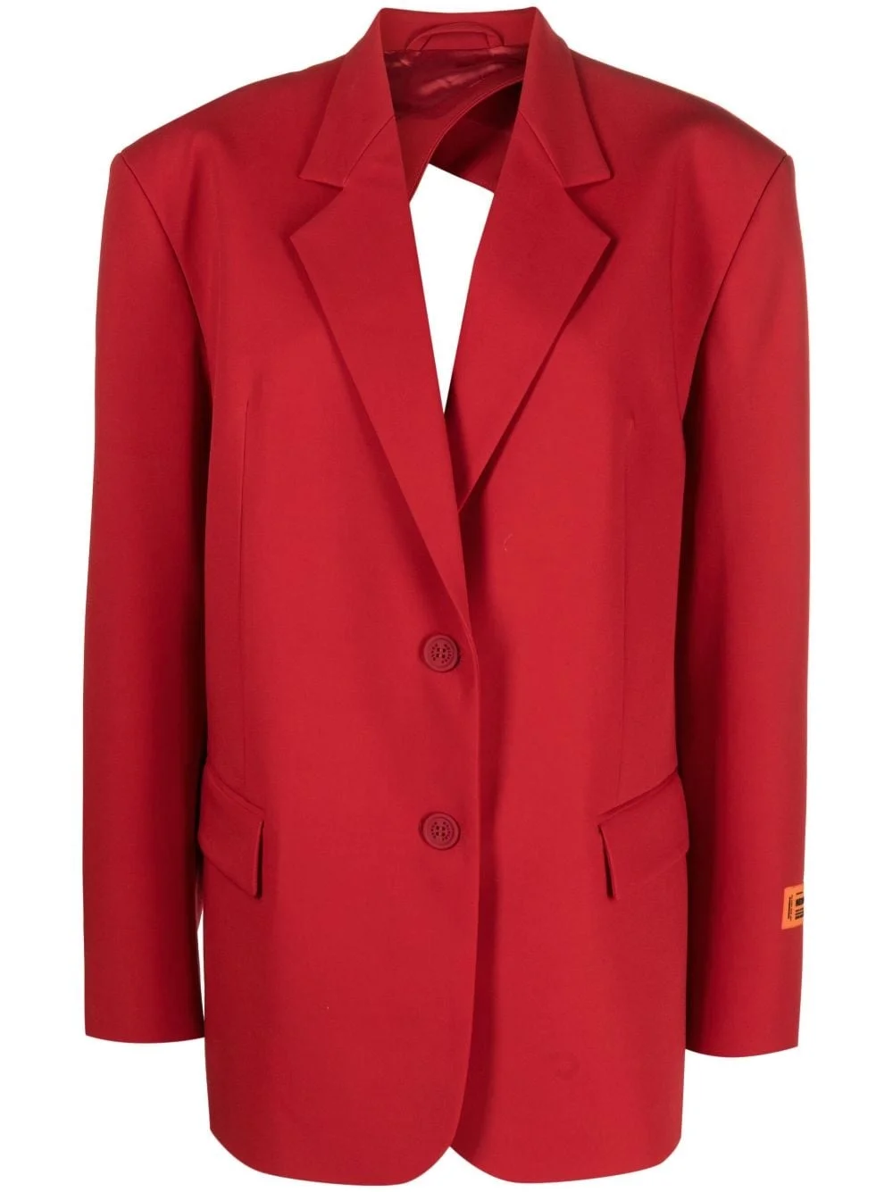 open-back single-breasted blazer - 1