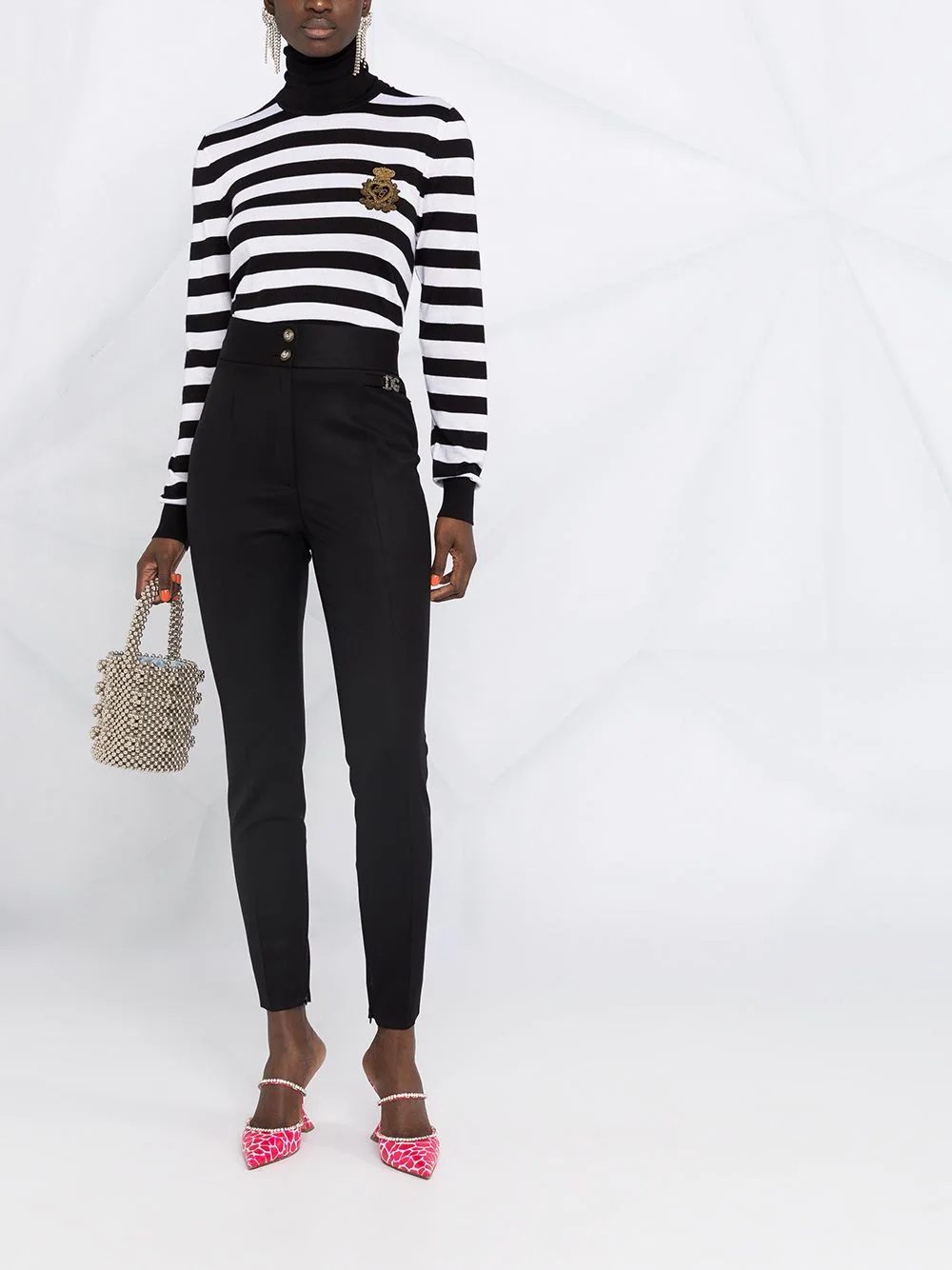 logo plaque skinny trousers - 2
