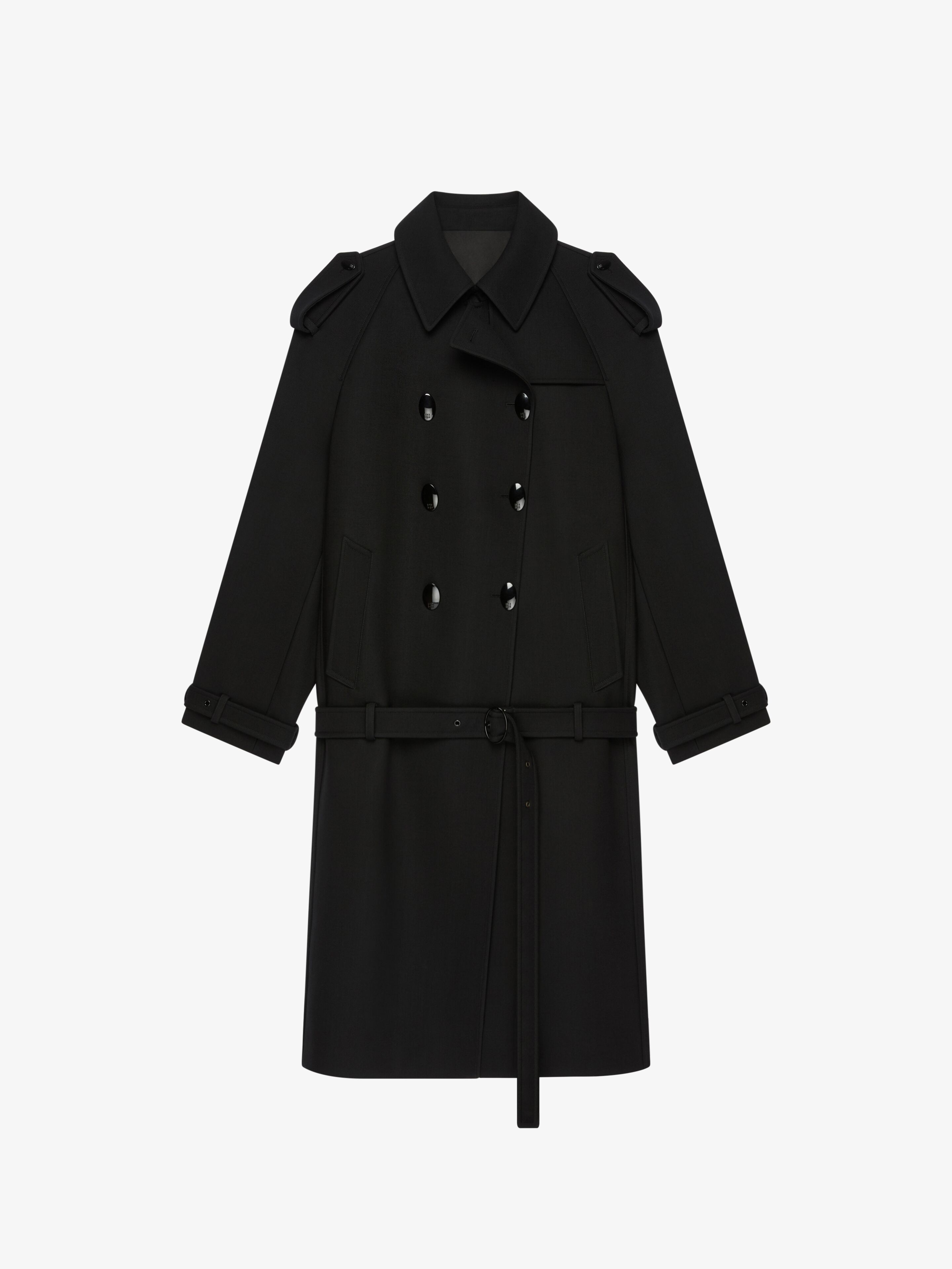 OVERSIZED TRENCH-COAT IN WOOL - 1