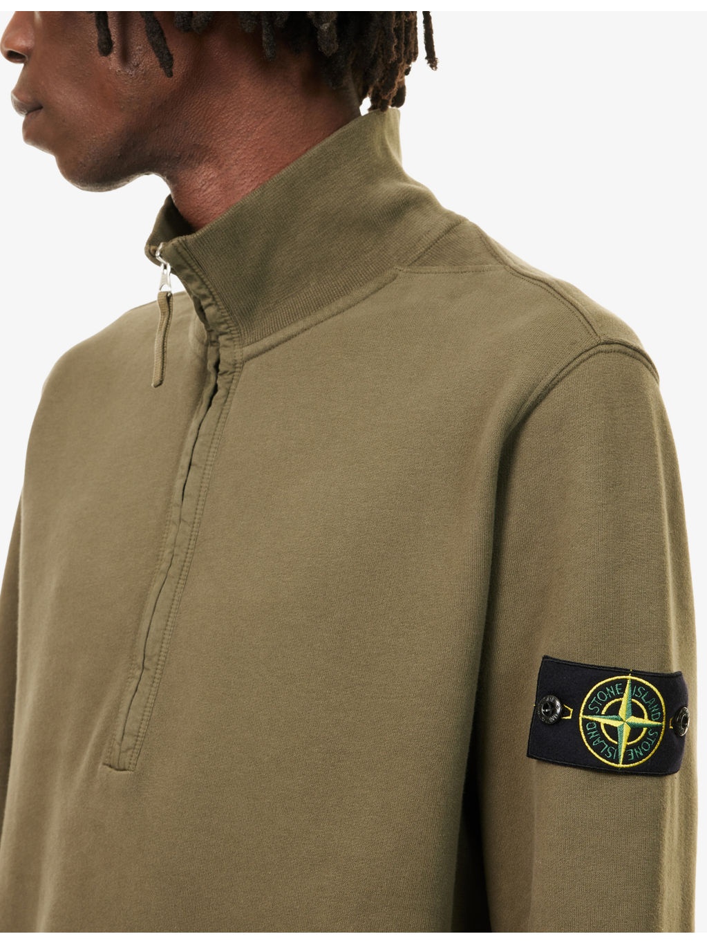 Logo-Patch High-Neck Cotton-Jersey Sweatshirt - 5