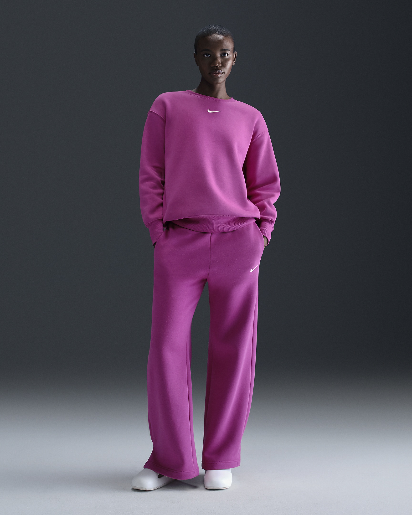 Purple nike tracksuit womens clearance