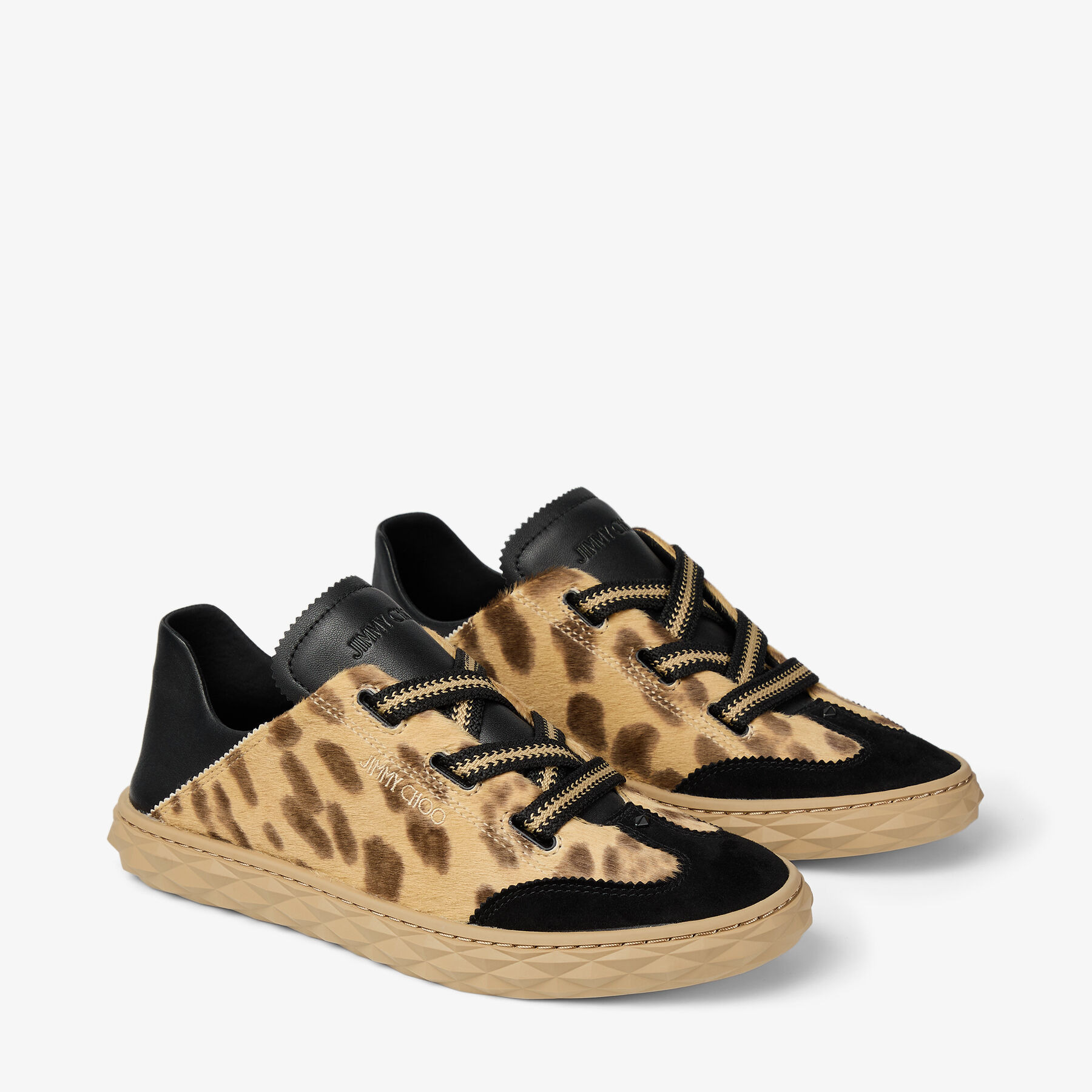 Diamond Light Flex/F
Natural Leopard Print Pony Leather Trainers - 3